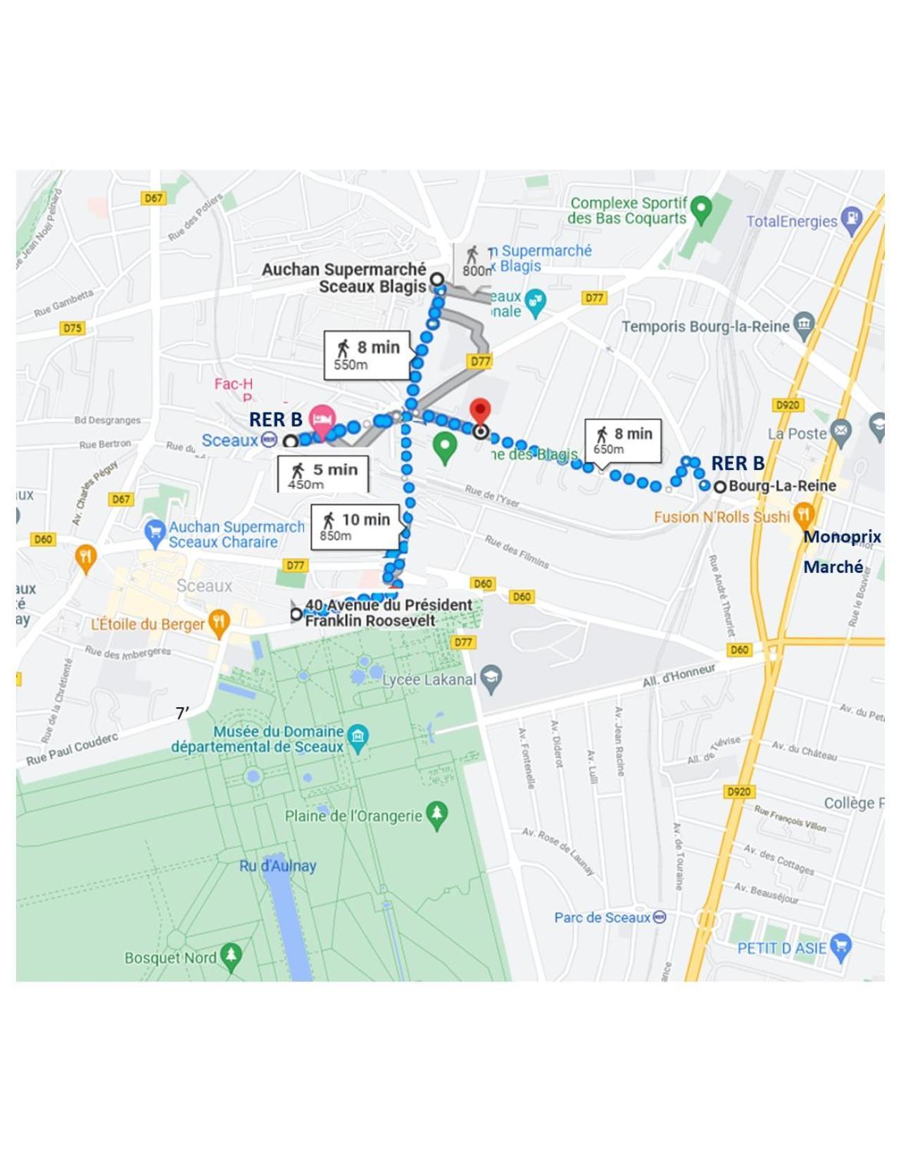 Nice Family Studio In Villa Sceaux 600M Rer B Direct To Notre-Dame エクステリア 写真
